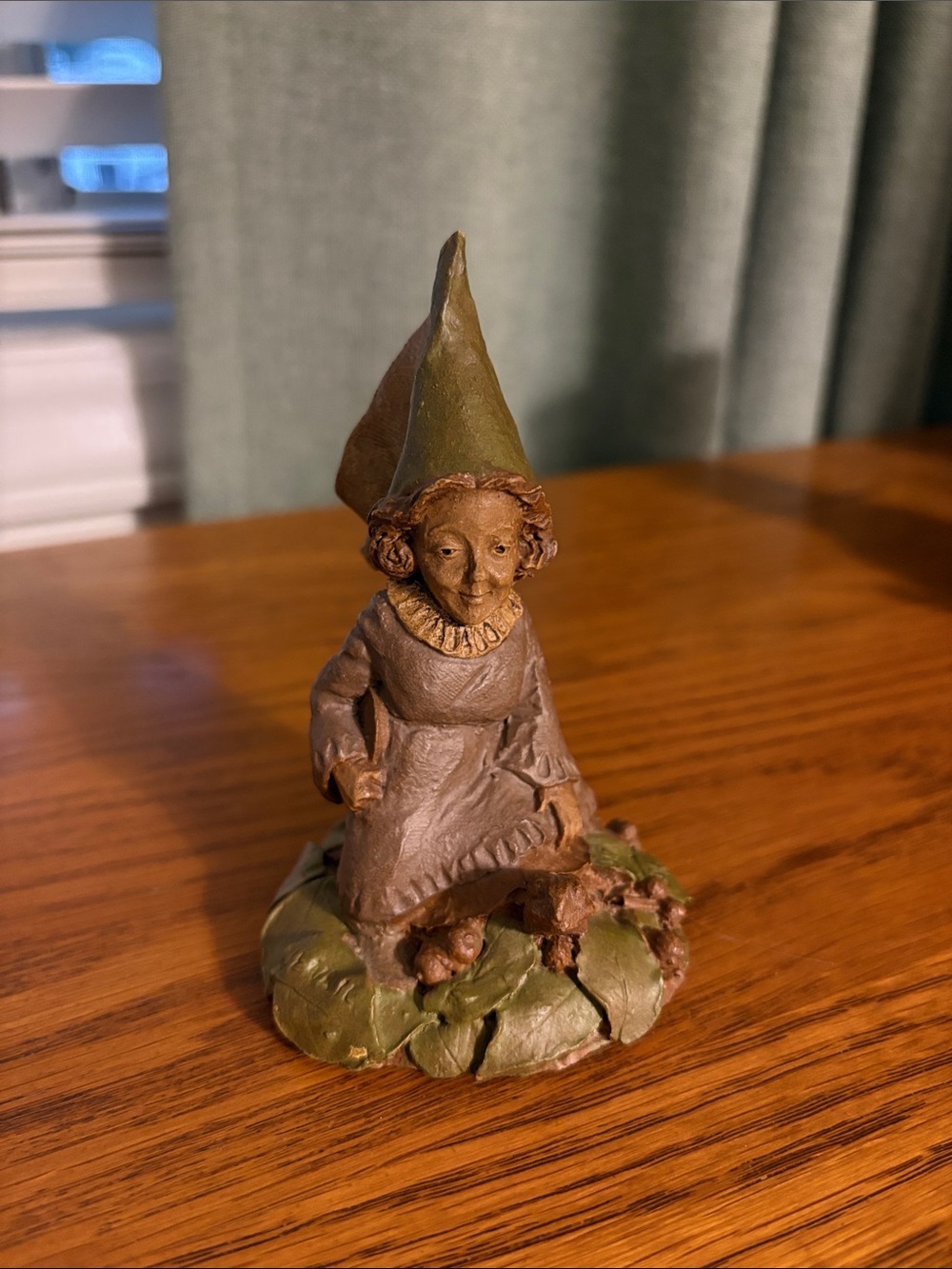 1983 Jennie # 80 by Tom Clark. Brown and Green Ceramic Garden Elf Sculpture